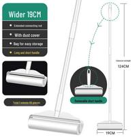 Moufu Extended Lint Roller & Pet Hair Remover black