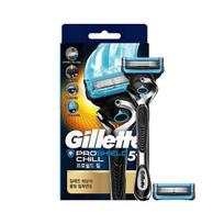 Gillette ProShield Chill Razor Handle + Blade 2p ,Korean razor blade gray