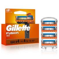 „Gillette 2024 Fusion“ rankiniai skutimosi peiliukai, 4 vnt. pakuotėje, 1 vnt., korėjietiškas skutimosi peiliukas orange