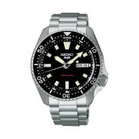 SEIKO 5 Sports Automatic GMT Watch Men 42mm Case Black Silver SRPL85K1
