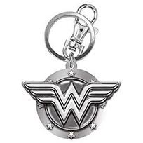 Wonder Woman Logotipo alavo raktų pakabukas gray