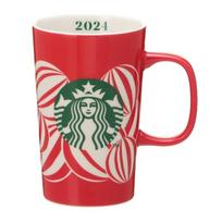 Starbucks STARBUCKS Šventinis 2024 puodelis RAUDONAS PUODELIS 355ml Puodelis Kava Starbucks Helovinas 2024 Kalėdos Raudona Dovana Puodelis Rožinė raudona