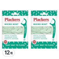 Flackers Micro Mint dantų siūlas, 36 pakuotės, 12 vienetų blue
