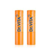 Dr. Vita moisturizing lips lip treatment containing 5% vitamins 3.6g, single item, 2 pieces beige