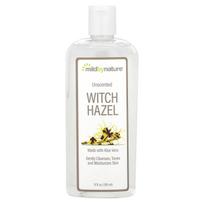 Mild By Nature, Witch Hazel, Unscented, Alcohol-Free, 12 fl oz (355 ml) white