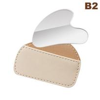 Stainless Steel Foundation Flipper Mask and Eye Cream Spoon Multifunctional Facial Scraping Metal Beauty and Skin Care Tool Set, 1 Piece, 04 B2 beige
