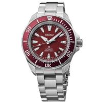 SEIKO PROSPEX 200m atsparus vandeniui mechaninis judėjimas nerūdijančio plieno dirželis Laikrodis 41,7mm Vyriški Laikrodžiai SRPL11K1 Red Watch Dial brown