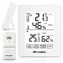 Belaidė meteorologinė stotelė Maltec Daily600M su LED ekranu ir išoriniu jutikliu
