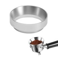 Coolooda Kavos Dozavimo Žiedas 51mm Espresso Dozavimo Piltuvėlis Aliuminio Magnetinis Apsaugantis Nuo Miltelių Patekimo Miltelių Surinkimo Žiedas Atsarginis Piltuvėlis Baristos Įrankis white