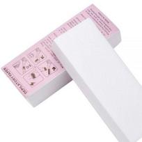 100 Sheets Pack Disposable Professional Hair Removal Tool Non-woven Women's Wax Strips Paper Shaving Roll Waxing Smooth Legs, 100 Pieces white