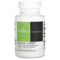 DaVinci Laboratories of Vermont, Omega-3 1000, 45 enteric-coated softgels