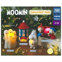 Takara Tomy Arts MOOMIN Miniature Lamp Part 3, Complete Set of 4 Capsule Toys gray
