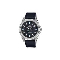 Casio EDIFICE serijos rodyklinės juodo ciferblato vyriškas laikrodis, kvarcinis mechanizmas, odinis dirželis, japoniškas ir korėjietiškas laikrodis, vyriškas laikrodis, juodas ciferblatas EFR-S107L-1AVUEF juoda
