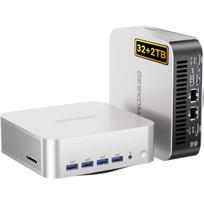 AI GEEKOM A9 MAX AI Mini PC Įrengtas galingiausiu AMD Ryzen AI 9 HX 370 32GB DDR5 2 TB SSD iki 128GB 8K išvestis keturiems ekranams 2 x USB 4 2 x