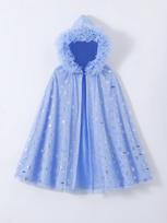 Frozen 2 Elzos ilgomis rankovėmis aksominė suknelė mergaitėms - Rudens/Žiemos Helovino leidimas One size white