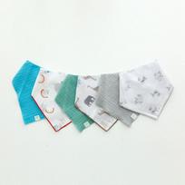 Dream Tofu Boys’ Double Gauze Scarf Bibs A Set, korean baby products blue