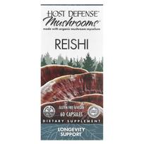 Host Defense, grybas, reishi grybas, 60 daržovių kapsulių