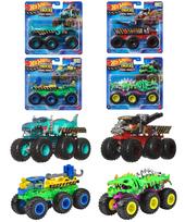 Hot Wheels Monster Truck Transporterių asortimentas Transporto priemonės žaislas Mini automobilis 4 automobilių dėžutė Parduodamas 3 metų ir vyresniems Daugiaspalvis 986E-HWN86 blue