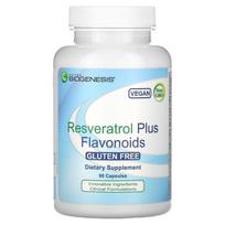 Nutra BioGenesis, Resveratrol Plus flavonoidai, 90 kapsulių