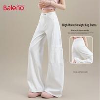 Baleno American Classic High-Waisted Wide-Leg Jeans L balta