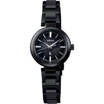 Seiko Women's SSVR141 (LUKIA Essential Collection Solar Metal Band Women's) Round Watch Black