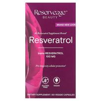 Reserveage Beauty, Resveratrolis, 100mg, 60 daržovių kapsulių