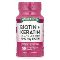 Nature's Truth, with biotin + keratin, alpha lipoic acid, 50 quick-release capsules