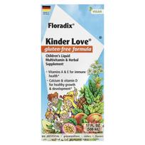 Floradix, Kinder Love®, skystas multivitaminas ir vaistažolių papildas vaikams, 17 fl uncijų (500 ml)