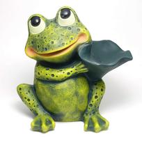 Portugalijos ornamentas terakota nelakuotas keramikos varlės figūrėlė Maido varlė 34cm pto-1377g žalia