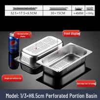 Homeglen Stainless Steel Perforated Gastronorm Food Pans gray