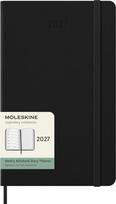 Moleskine 2027 Weekly January 12 Large Size x Black DHB12WN3Y27 Diary, Start, Months, (13cm 21cm), Hardcover, juoda