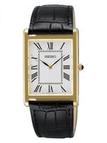 Seiko Classic Dress White Leather Strap SWR104P1 (27.2mm) Dial/Black beige