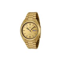 Seiko 5 serijos Klasikiniai Konservuoti Mados Tendencija Automatinis Mechaninis Judėjimas Nerūdijančio Plieno Apyrankė Vyriški Laikrodžiai Auksiniai SNXL72K1 Gold Strap beige