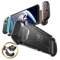 Mumba Nintendo Switch 2 Case with TPU Protective Dockable Accessory for Nintendo Switch and Controllers Grip, Cover, Joy-Con [Blade Series] gray
