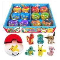 Pokemon Pikachu ir Friends Kyubang figūrėlių rinkinys iš 12 blue