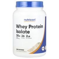 Nutricost, išrūgų baltymų izoliatas, be skonio, 2 svarai (907 g)