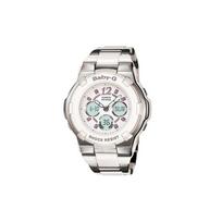 Casio BABY-G 100 meters waterproof quartz movement resin stainless steel strap Japanese and Korean watch women's watch white dial BGA-112C-7B balta