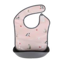 Nordico Roro bib, Meow Nyan friend, 1 piece, Design: 01_Nordico Roro bib_Mean Meow friend white