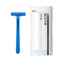 High-quality disposable blue 3-blade razor for hotels, individually packaged (100 pieces) ,Korean razor blade white