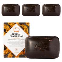 Nubian Heritage Afrikos juodasis muilas, 141g, 4 vnt black
