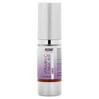 NOW Foods, Solutions, Vitamin C & Ferulic Acid Serum, 1 fl oz (30ml) white