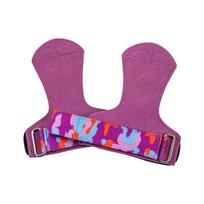Peach Heart Cowhide Fitness Palm Protector Gloves pink