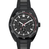 TIMEX Weston TW2Y22800 quartz men's watch, 5 ATM water resistant, mineral glass, black dial, stainless steel. juoda