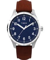 TIMEX Pagrindinė gatvė Laikrodis Kvarcinis 3ATM Atsparus vandeniui Mineralinis stiklas Mėlynas ciferblatas TW2Y16200 Unisex mėlyna