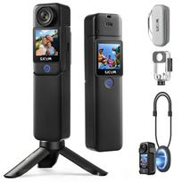 SJCAM C300 4K veiksmo kamera Vlogo kamera Kišeninė kamera Baterijos veikimo laikas Elektroninis plataus kampo Dvigubas jutiklinis ekranas Nešiojama kūno kamera 8x priartinimas 3800mAh Aukštas juoda