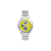 SEIKO 50 metrų atsparus vandeniui Kvarcinis Plieninė apyrankė vyriškas laikrodis geltonas ciferblatas SND409P geltona