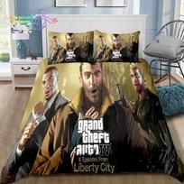 3D spausdinys Grand Theft Auto GTA Žaidimas Žaidėjas Patalynės komplektas Viengulis Dvivietis Pilnas Karališkas Dydis Lovos Komplektas Suaugusių Vaikų Miegamasis EU Single 135x200cm