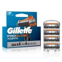 Gillette 2024 ProGlide Power Handle + Skustuvo peiliukų rinkinys, Korėjos skutimosi peiliukai 4 Razor Blades blue