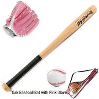 Coolums Vaikų Beisbolo Rinkinys: Aliumininė lazda, pirštinė ir beisbolas 3-Piece Set pink