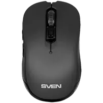 Belaidė pelė Sven RX-560SW juoda (tyli, 5+1 mygtukas, 800-1600 DPI, Soft Touch, blisteris)